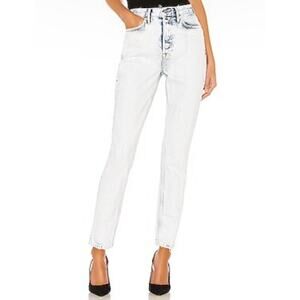 GRLFRND Button Fly Super High Rise Skinny Karolina Jeans in All The Time Size 27